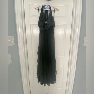 Black formal halter dress